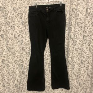 Black High Waist Flare Jeans